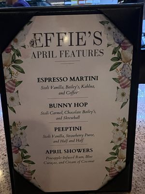Menu photo 8 Effie's Restaurant & Bar Campbell, CA Menu photo 8 Effie's Restaurant & Bar Campbell, CA