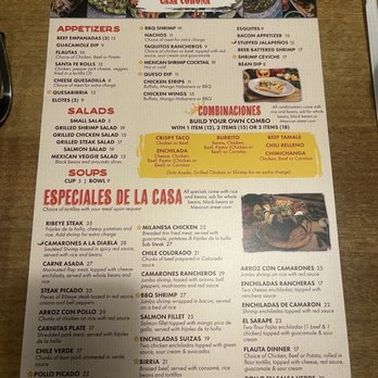 Casa Corona - Menu - Mexican Near Me - Ridgecrest, California Casa Corona - Menu - Mexican Near Me - Ridgecrest, California