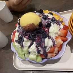 Summer snow ice