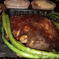 Celebrities - 4th of July Special - Baby back ribs, asparagus spears, coleslaw, and cornbread