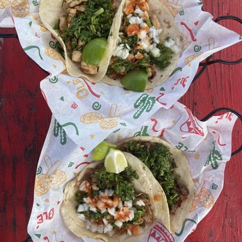 Lily's Little Mexico - Carnita, asada, and two pollo tacos. - Food Trucks Near Me - Chincoteague, Virginia