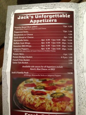 Menu photo 8 Jack's Pizza Cafe Modesto, CA Menu photo 8 Jack's Pizza Cafe Modesto, CA