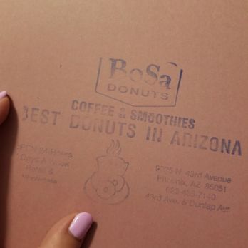Bosa Donuts - a hand holding a box of donuts - Donuts Near Me - Phoenix, Arizona Bosa Donuts - a hand holding a box of donuts - Donuts Near Me - Phoenix, Arizona