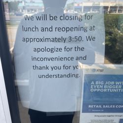 AT&T Store - Lunch break lol from 3 to 3:50