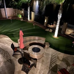 a patio with a fire pit a patio with a fire pit