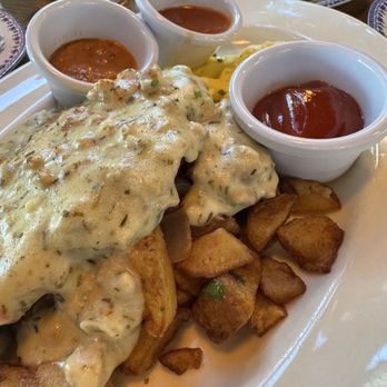 Cecilia - Country Fried Steak, Sauces on the side. - Breakfast & Brunch Near Me - Vancouver, Washington Cecilia - Country Fried Steak, Sauces on the side. - Breakfast & Brunch Near Me - Vancouver, Washington