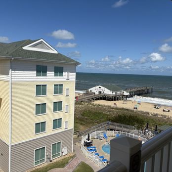 Hilton Garden Inn Outer Banks/Kitty Hawk - View from 5th floor side ocean view room balcony - Hotels Near Me - Kitty Hawk, North Carolina Hilton Garden Inn Outer Banks/Kitty Hawk - View from 5th floor side ocean view room balcony - Hotels Near Me - Kitty Hawk, North Carolina