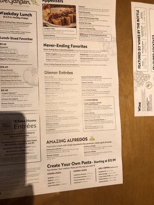 Menu photo 2 Olive Garden Italian Restaurant Spokane, WA