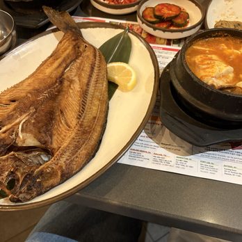 BCD Tofu House - Atka Mackerel with Seafood Tofu Soup (Mild) - Korean Near Me - Irvine, California