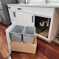 Lowe's Home Improvement - They ordered under sink trash can which never fit!! Coast us extra money to redo the plumping to fit ONLY one trash can. No one even took th