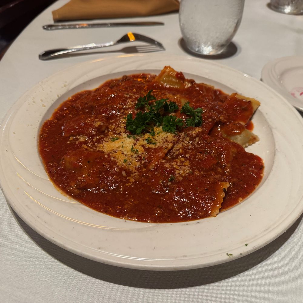 Scopazzi's - Ravioli with Meat Sauce - New American Near Me - Boulder Creek, California Scopazzi's - Ravioli with Meat Sauce - New American Near Me - Boulder Creek, California