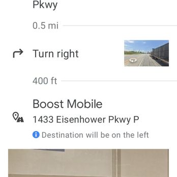 Boost Mobile - Screenshot of Google Maps with their current address - Mobile Phones Near Me - Macon, Georgia