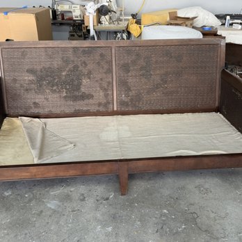 Henry's Custom Upholstery - the replacement material he did 7 yrs ago on the seat to match the cushions he upholstered. - Furniture Reupholstery Near Me - San Pedro, California Henry's Custom Upholstery - the replacement material he did 7 yrs ago on the seat to match the cushions he upholstered. - Furniture Reupholstery Near Me - San Pedro, California
