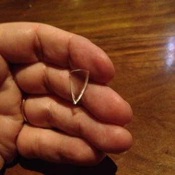 J Gilbert's - I had a little surprise in my drink.  Yes, that is a shard of broken glass. - Seafood Near Me - Des Pers, Missouri