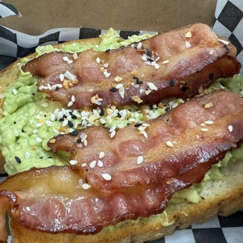 The Donut Chain - This was the avocado toast plus bacon and everything bagel seasoning - Donuts Near Me - Placentia, California