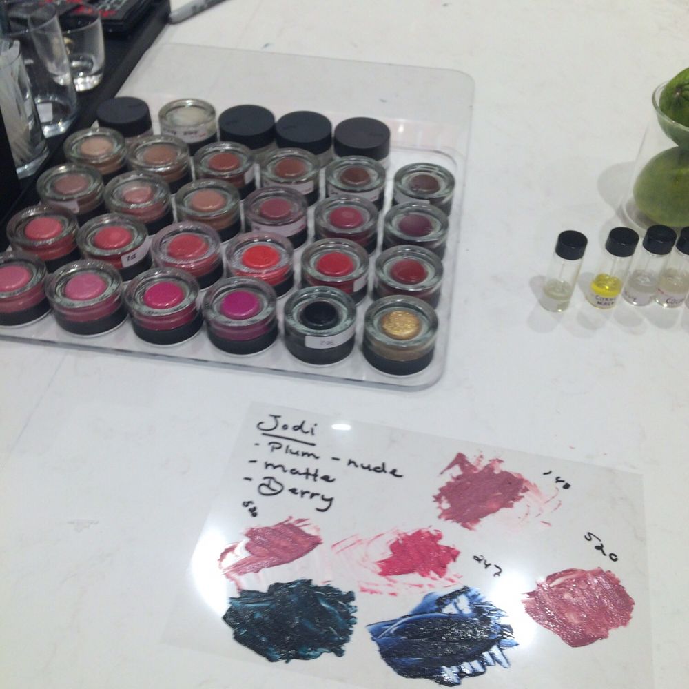 A few swatches of the lipsticks I got to play with, and some sneak peeks of the pigments! A few swatches of the lipsticks I got to play with, and some sneak peeks of the pigments!