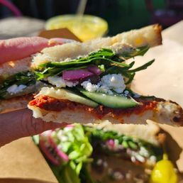 Soo good. Mediterranean Delight is my fav. All their sandwiches are worth trying. My go to sandwhich spot. Soo good. Mediterranean Delight is my fav. All their sandwiches are worth trying. My go to sandwhich spot.