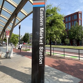 Eastern Market Metro Station - Station sign - Public Transportation Near Me - Washington, DC, District of Columbia