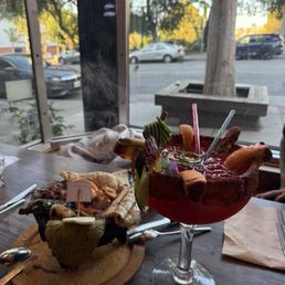 Mega margarita and Molcajete Mixto* Mega margarita and Molcajete Mixto*