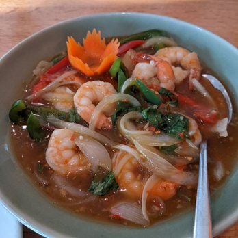 Bangkok Square - Brown basil, shrimp - Thai Near Me - Gainesville, Florida