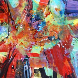 Sandra Baker-Hinton Artist Studio - Abstract Landscapes are one of Sandra Baker-Hinton, gallery owner and resident artists enjoys more than any other type of painting.
