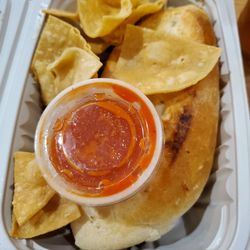 Tacos La Poblanita - torta with complimentary chips