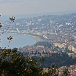 Fort du Mont Alban - View of Nice from the trail along the back side of the Fort