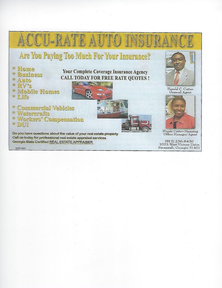 ACCURATE INSURANCE AGENCY Updated August 2024 1023 W Victory Dr