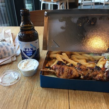 Saloniki Greek - 2 chicken kabob fries, salad - Greek Near Me - Boston, Massachusetts Saloniki Greek - 2 chicken kabob fries, salad - Greek Near Me - Boston, Massachusetts
