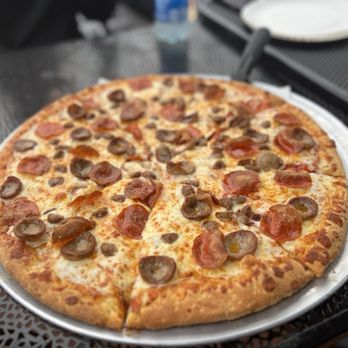 Deli Italiano Herndon - a pepperoni and sausage pizza - Pizza Near Me - Herndon, Virginia