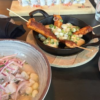 Ceviches By Divino - Providence - Tradicional Ceviche and octopus and Jalea Roll - Peruvian Near Me - Providence, Rhode Island