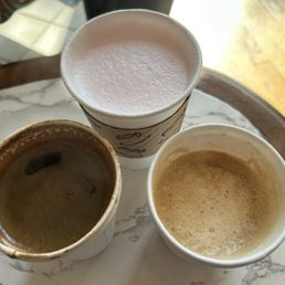 Turkish coffee, Nepalese chai, honey cardamom latte