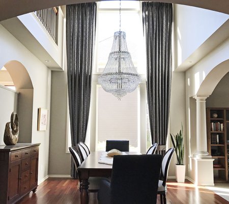 Custom Drapes: Elegance and Precision - Our custom drapes come in 12 distinct styles, each showcasing exclusive designer fabrics to enhance any space. With multiple lining options available, we include our 100% cotton Premium Privacy Lining at no extra cost. Every drape is custom-made to virtually any width and height, with patterns impeccably matched wherever multiple fabric widths are joined for a seamless look. To ensure an even, luxurious hang, weights are placed in all our draperies, and we use blind-stitched hems to minimize visible stitching. We also feature 5” headers, exceeding the standard 4” for a more elevated and luxurious finish. For modern convenience, motorization is available. Proudly made in the USA at our workroom, our drapes are backed by the industry’s best guarantee and ship for free in 7 business days or less. Custom Drapes: Elegance and Precision - Our custom drapes come in 12 distinct styles, each showcasing exclusive designer fabrics to enhance any space. With multiple lining options available, we include our 100% cotton Premium Privacy Lining at no extra cost. Every drape is custom-made to virtually any width and height, with patterns impeccably matched wherever multiple fabric widths are joined for a seamless look. To ensure an even, luxurious hang, weights are placed in all our draperies, and we use blind-stitched hems to minimize visible stitching. We also feature 5” headers, exceeding the standard 4” for a more elevated and luxurious finish. For modern convenience, motorization is available. Proudly made in the USA at our workroom, our drapes are backed by the industry’s best guarantee and ship for free in 7 business days or less.