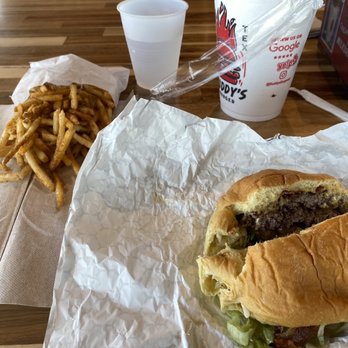Buddy's Burger - Double cheese burger and seasoned fries - Burgers Near Me - Austin, Texas Buddy's Burger - Double cheese burger and seasoned fries - Burgers Near Me - Austin, Texas