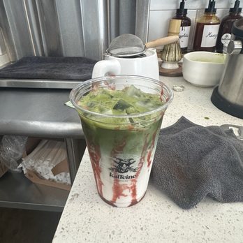 Kaffeine Espresso Bar - Strawberry matcha - Coffee & Tea Near Me - Redondo Beach, California