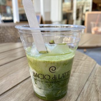 Bacio Di Latte - Matcha Pistachio Affogato (or Pistacchio w/ a hard "c" in Italian) - Ice Cream & Frozen Yogurt Near Me - San Jose, California