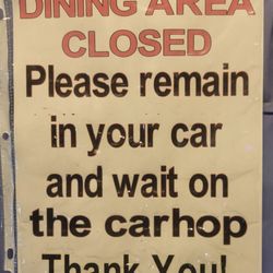 Wheel-In Restaurant - Outside building sign