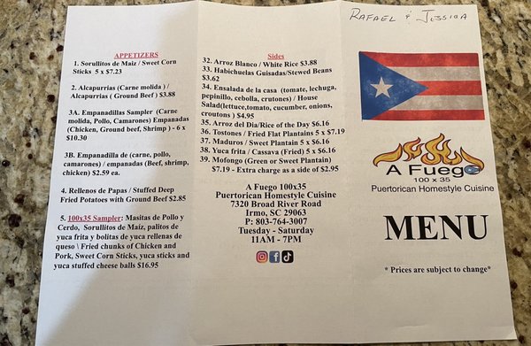 Menu photo 7 A Fuego 787 Columbia, SC