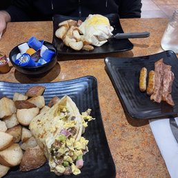 The Works Crepe and Breakfast Burrito The Works Crepe and Breakfast Burrito