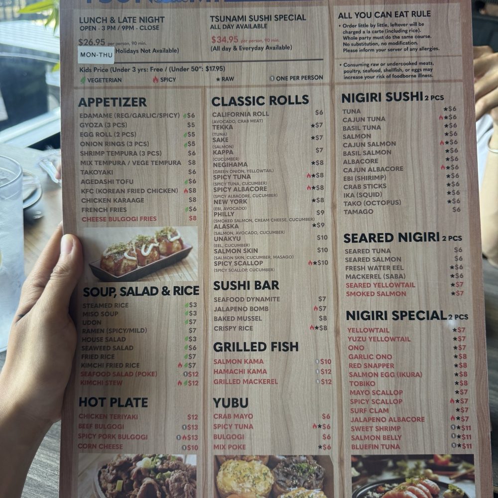 Sushi Tsunami - Menu - Sushi Bars Near Me - Pleasant Hill, California Sushi Tsunami - Menu - Sushi Bars Near Me - Pleasant Hill, California
