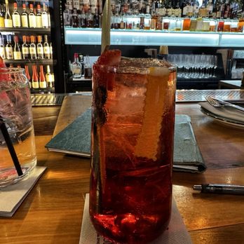 The Cage in Audubon - Strawberry Soda with Sweet Vermouth - Cocktail Bars Near Me - Norristown, Pennsylvania