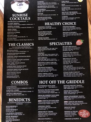 Menu photo 2 Country Inn Cafe San Jose, CA