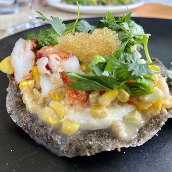 Colita - Lobster Toastada guajillo remoulade, sweet corn, fresno buerre blanc, white fish roe, herbs - New American Near Me - Minneapolis, Minnesota
