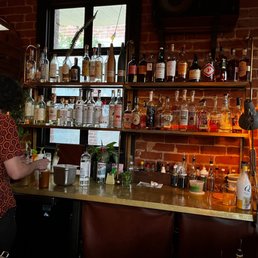 Lovely brick bar.