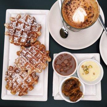 Chambar - Waffles w/ assorted toppings - Belgian Near Me - Vancouver, British Columbia Chambar - Waffles w/ assorted toppings - Belgian Near Me - Vancouver, British Columbia