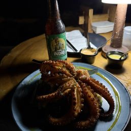Grilled Octopus and Indio cerveza! Grilled Octopus and Indio cerveza!