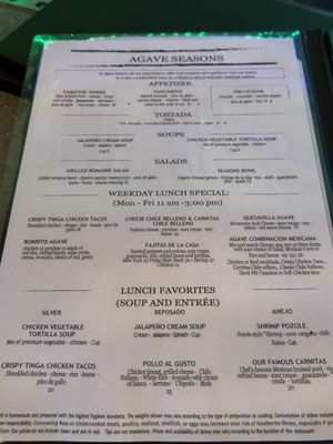 Menu photo 7 Agave Seasons Huntington Beach, CA