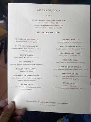 Menu photo 1 Mesa Agricola Escondido, CA