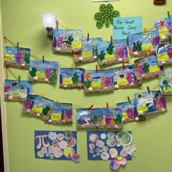 Green Valley Montessori School - Art work on display from Primary program (Age 3-5).