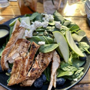 Blackbird Tavern - Spinach apple salad with chicken added - Gastropubs Near Me - Temecula, California Blackbird Tavern - Spinach apple salad with chicken added - Gastropubs Near Me - Temecula, California